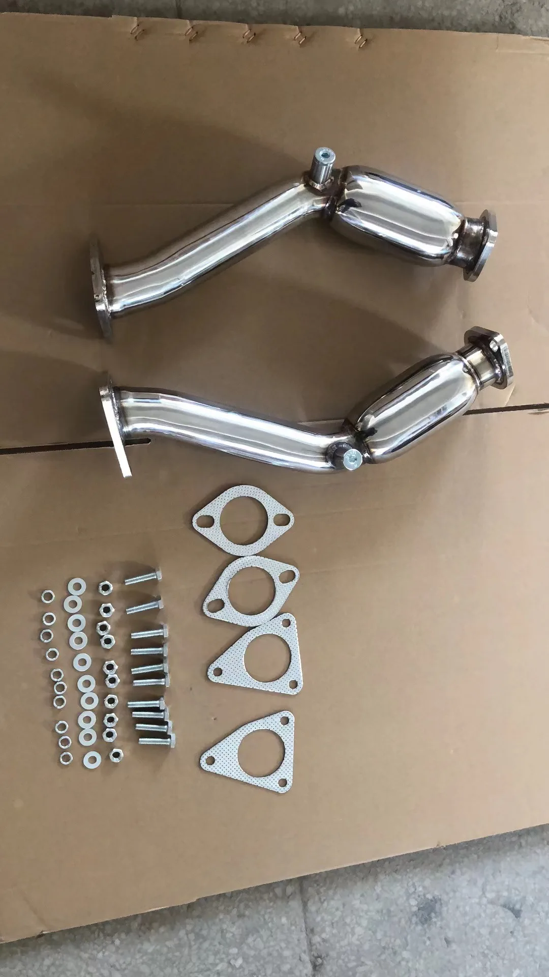 Exhaust Downpipe Test Pipe With Resonated Fit For Nissan G37 370z 0813