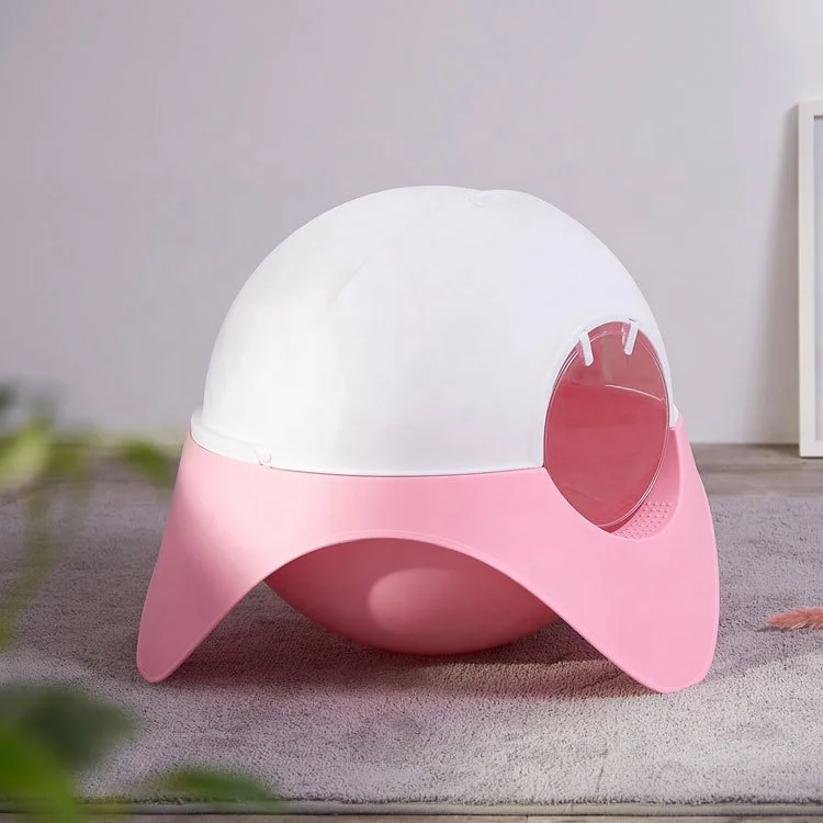 New Design Space Capsule Shape Cat Litter Pan Fully Enclosed Large Plastic Cat Litter Box Toilet