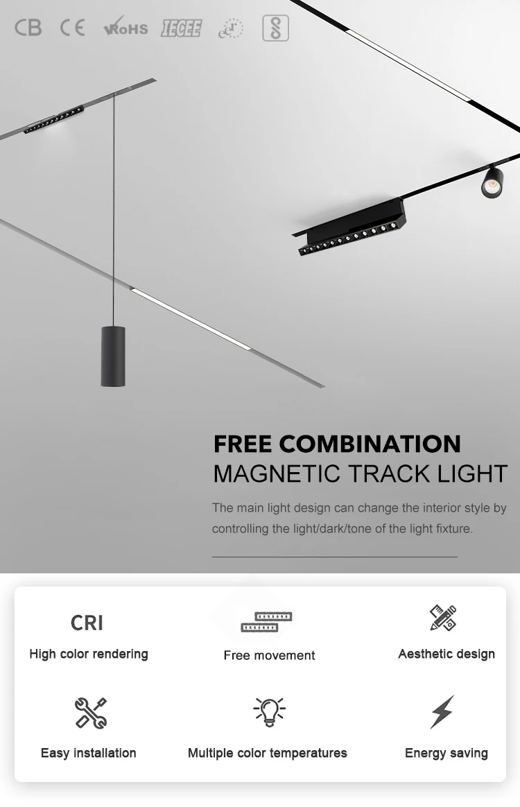 Commercial Lighting Angle Adjustable Cob Linear Rail Recessed 24v