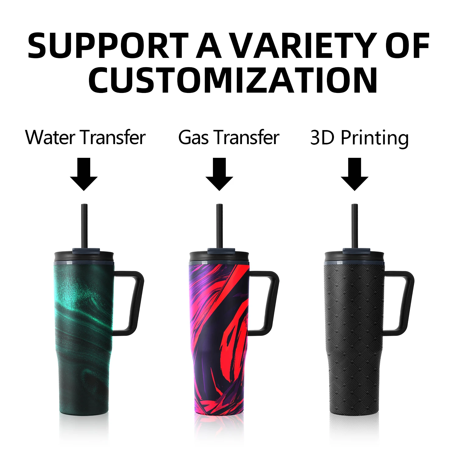 The Love Between A Mother And Daughter - Family Personalized Custom 40 Oz Stainless Steel Tumbler With Handle - Gift For Mom