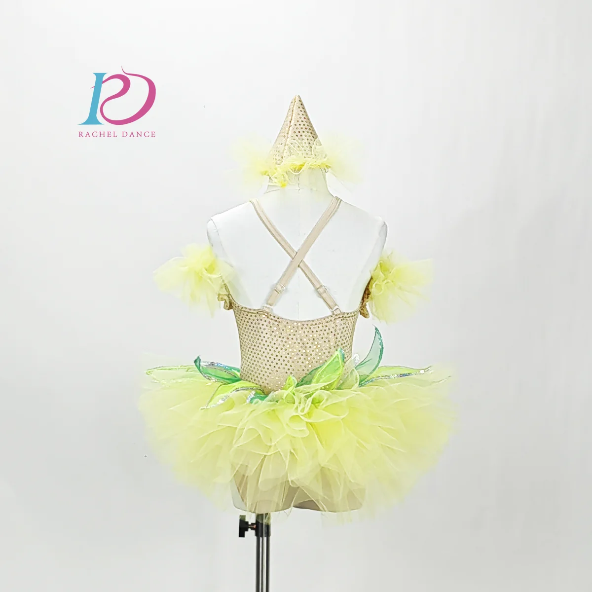 Ensemble Jupe Tutu Arc-en-Ciel + Couronne – Jupe De Ballet En Tulle Pour Fille, Costume Princesse Fée 2 Pièces 2-9 Ans