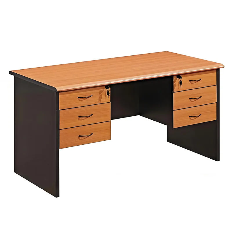 Factory Customizable Wooden Office Furniture Computer Desk Work Small With Drawers Simple Modern Table Set Can Be Customization image 3