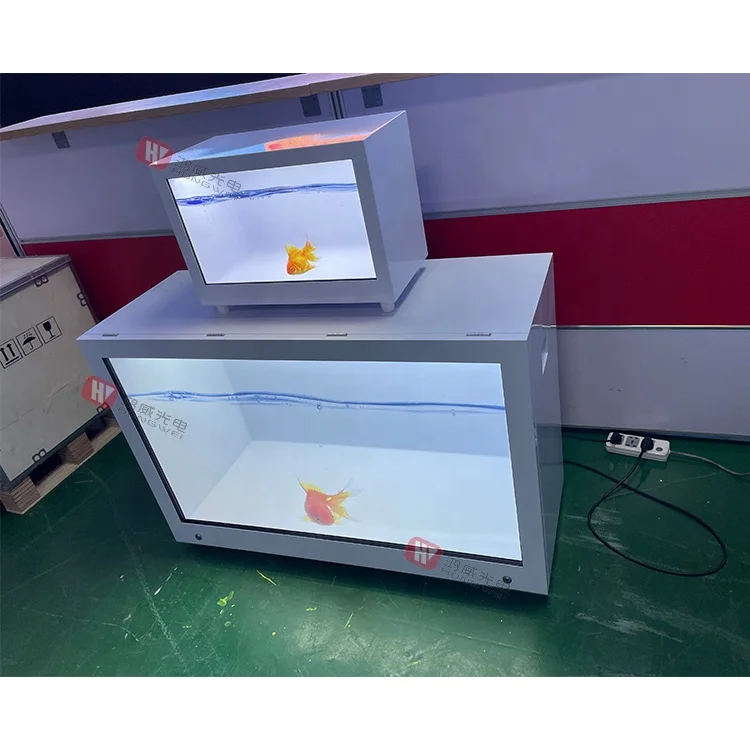 3D透明LCDディスプレイ広告キオスク 32インチ デジタルサイネージ