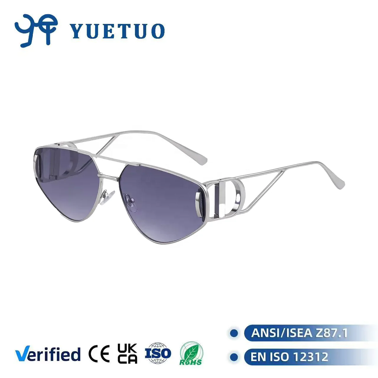 YueVerve Cat Eye Sunglasses - Unisex UV400 Protection