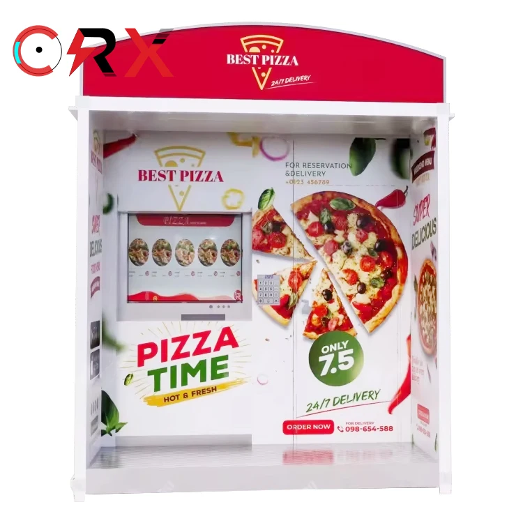 Factory Direct Vending Machines Fast Food Distributeur Pizza Qr Code Outdoor Kiosk Pizza Vending Machine