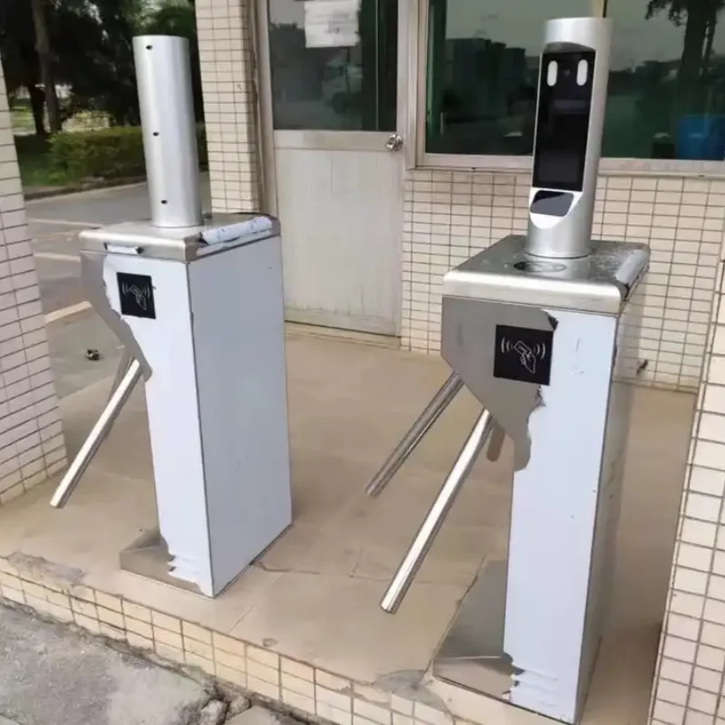 Stadium Gym High Semi-automatic Swipe Card Access Control Hydraulic Damper Manual Tripod Turnstile