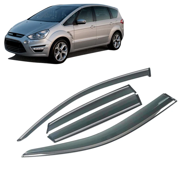 For FORD S-MAX S Max SMax 2006-2014 Car PC Window Visor Wind Deflectors Sun Rain Shade Shelter Cover Frame Exterior Accessories