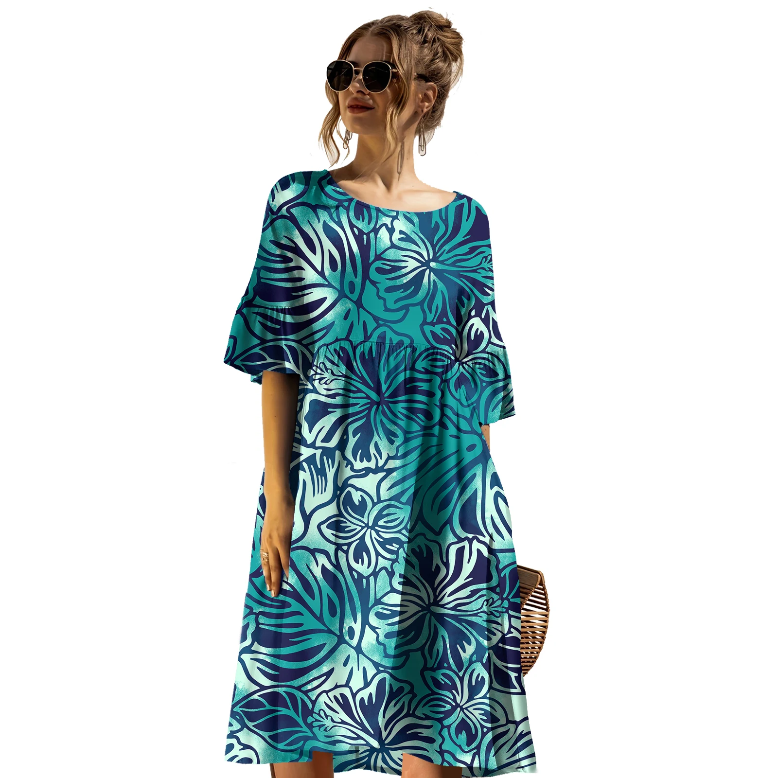 Cheap Price High-end Printed Luxury Design Bridal Dress Polynesian Hawaiian  Elegant Tapa Samoan Tribal Formal Dresses Women| Alibaba.com