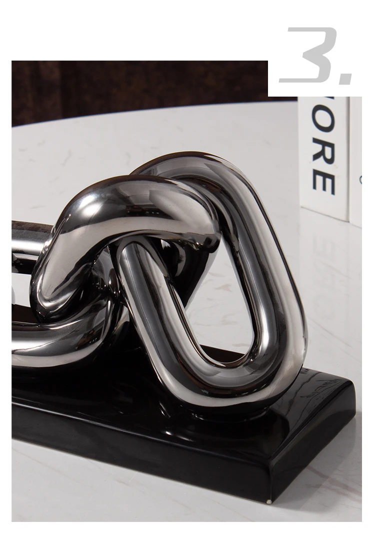 Abstract Design Chain Shape Ornaments Creative Ceramic Decoration