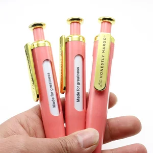 Advertising Plastic Click Pen Rotating 6 Window Message Changing Pen for Promotional Gifts