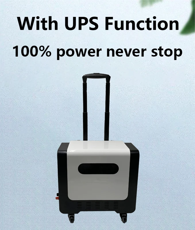 2KW Trolley Case Type Portable Power Station 25.6V 90Ah 32140