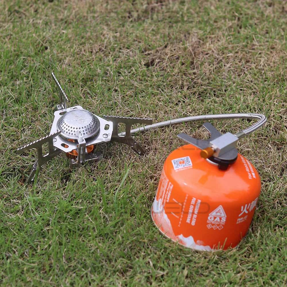 Backpacking Stove With Piezo Ignition Foldable Propane Butane Stove