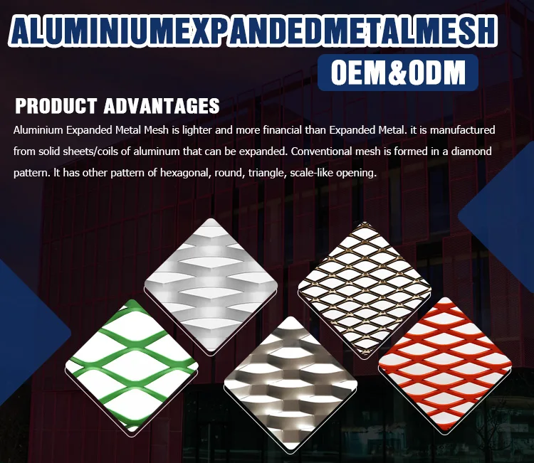 Aluminium Expanded Metal Mesh Ceiling Panels Expanded Diamond Metal ...
