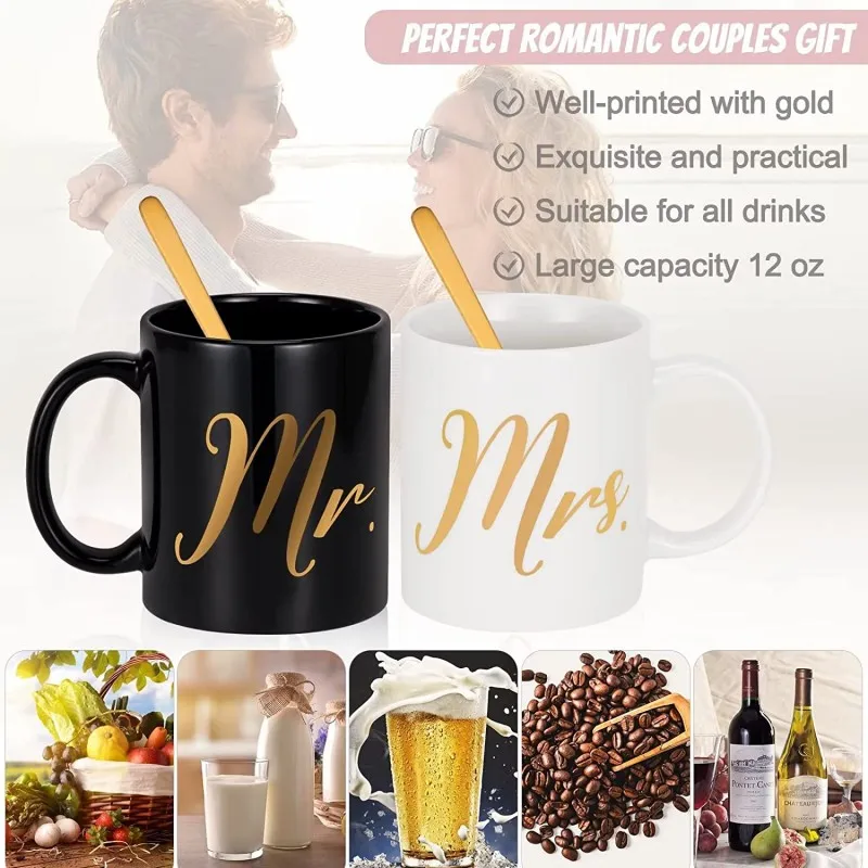 Custom Valentines Day Gift 2023 Couple Mr And Mrs Coffee Mugs Cups Gift