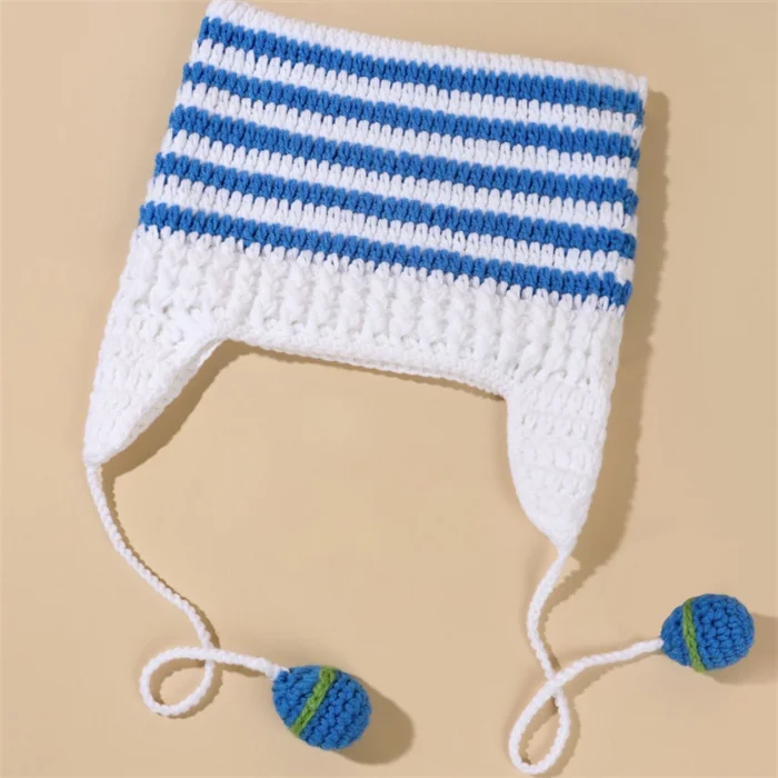 ☆WKNDRS☆ DEVIL BEANIE BLUE WS2401BN02BL Pierced Devil Beanie - Teal – Estarrin