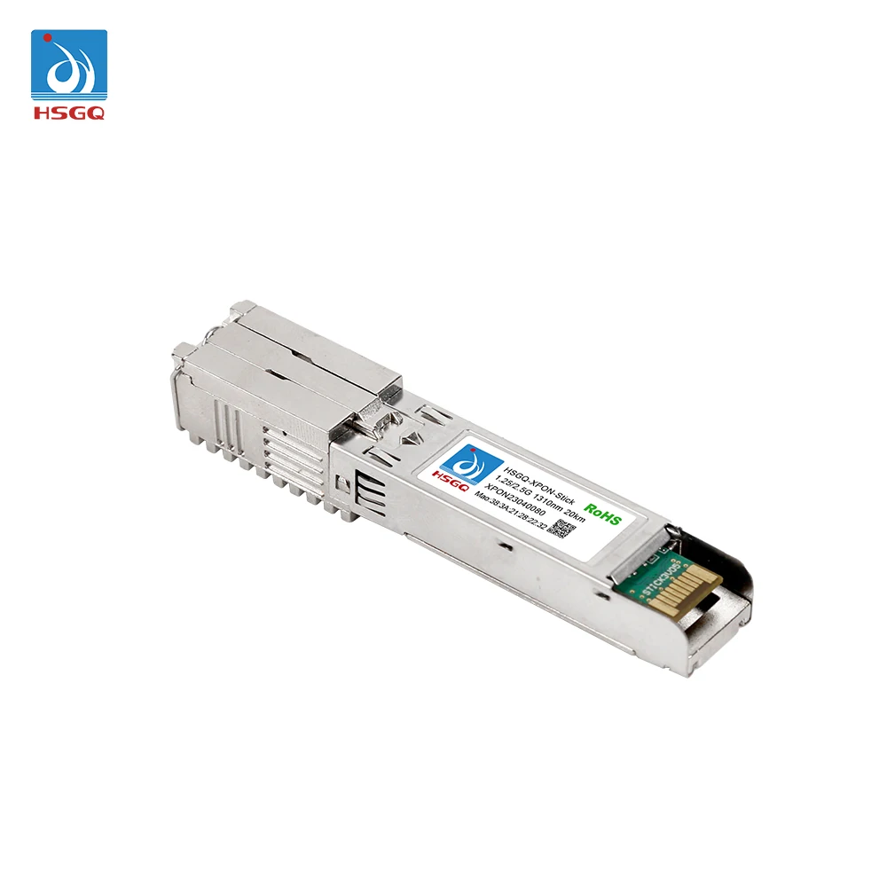 HSGQ Low power consumption ISP 1*PON port 1.25/2.5G 1310nm SC DDM SFU 20km GPON EPON XPON STICK ONU