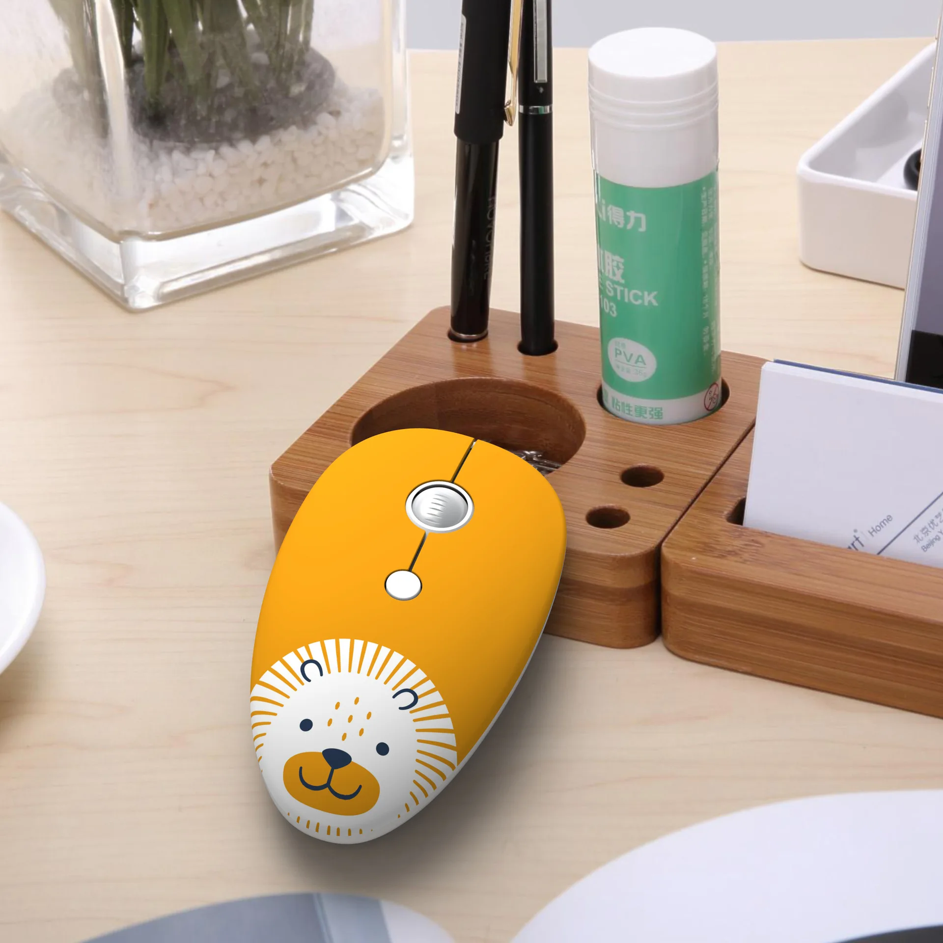 Custom Logo DIY New cartoon wireless mouse computer accessories 2.4G cute mouse