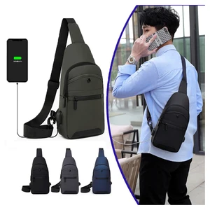 OMASKS Custom Mens Crossbody Chest Bags Brand Logo Mientras Que Bandolera Shoulder Bag Man Travel Commute Messenger Bag