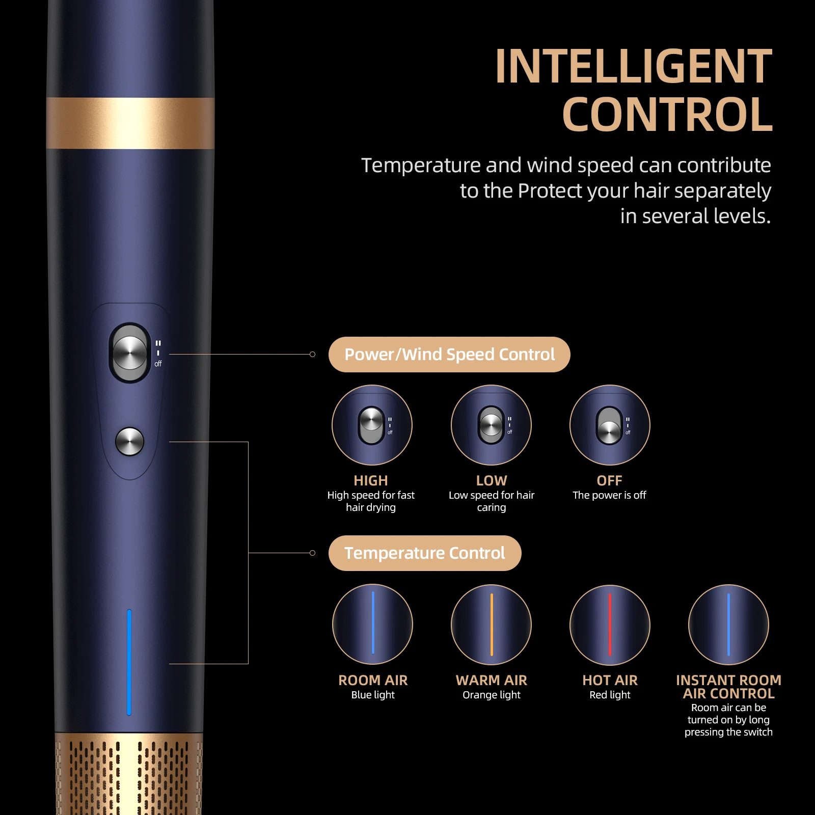 Straightener Brush Ion Switch Hair Dryer In Hair Dryer 110000RPM