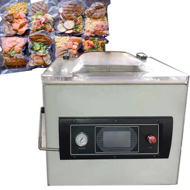 DZ Type Chamber Sealer Machine Auto Table Vacuum Sealer Packer Machine Fruit Meat Soup Food Vegetable Vaccum Machine Vacuum Pack