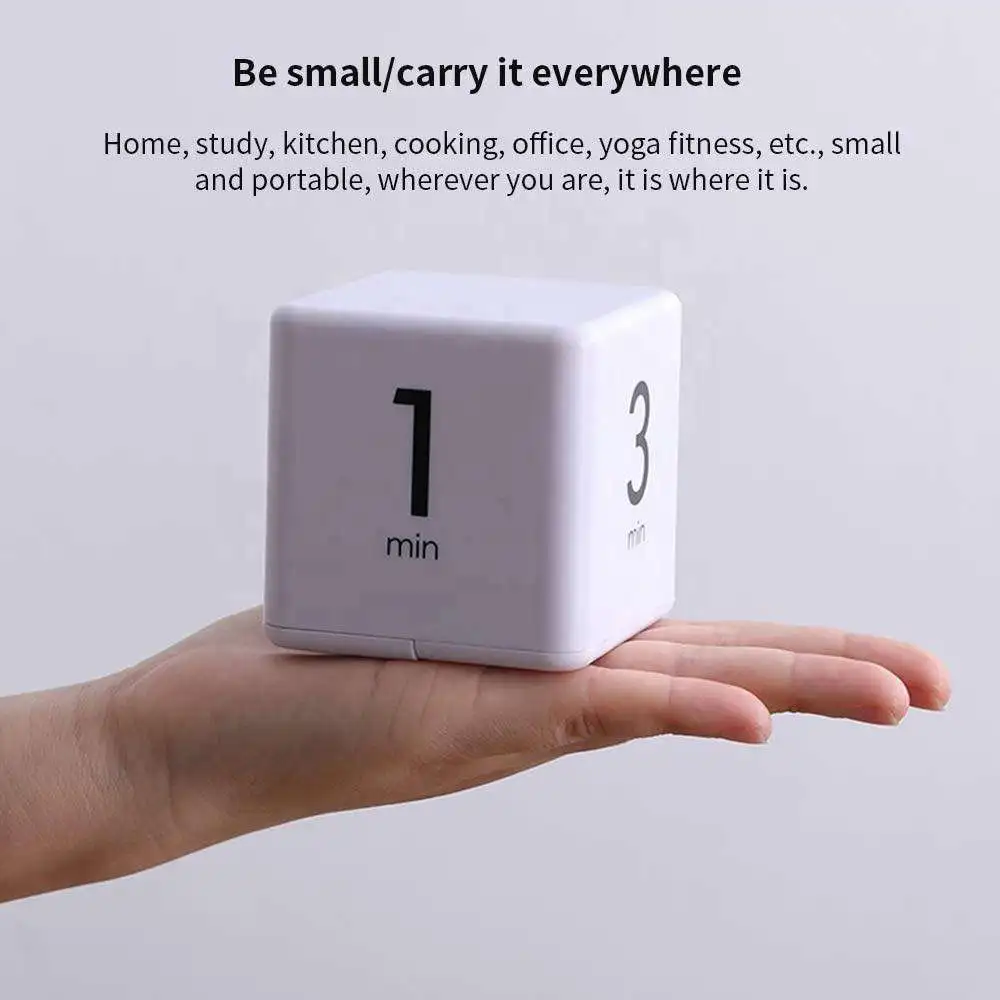 Kitchen Timer Magic Cube Creative Timer 5/15/30/60 Minutes Alarm Time Management Family Kids Yoga Office Workout Home Timer