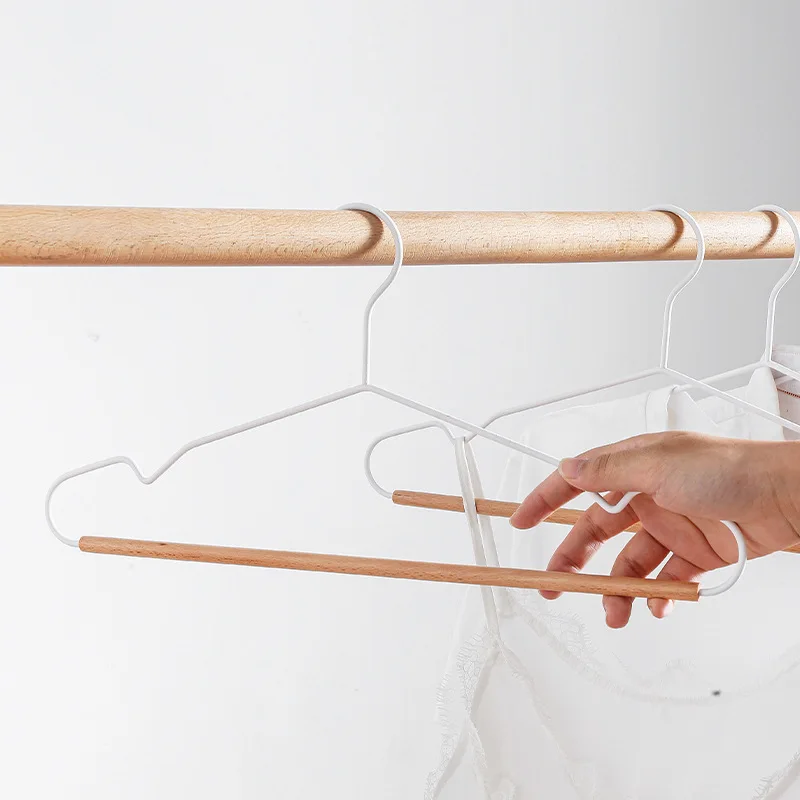 product fashionable brand classic hotel supplies craft multi purpose iron wire wood hanger-7