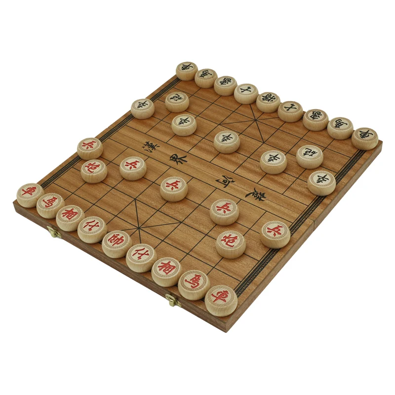 Chinese Chess Board Game Foldable Wooden 2 Player Board Games For Adults  Chinese Chess Xiangqi Travel Game Set With Wooden Chess - AliExpress