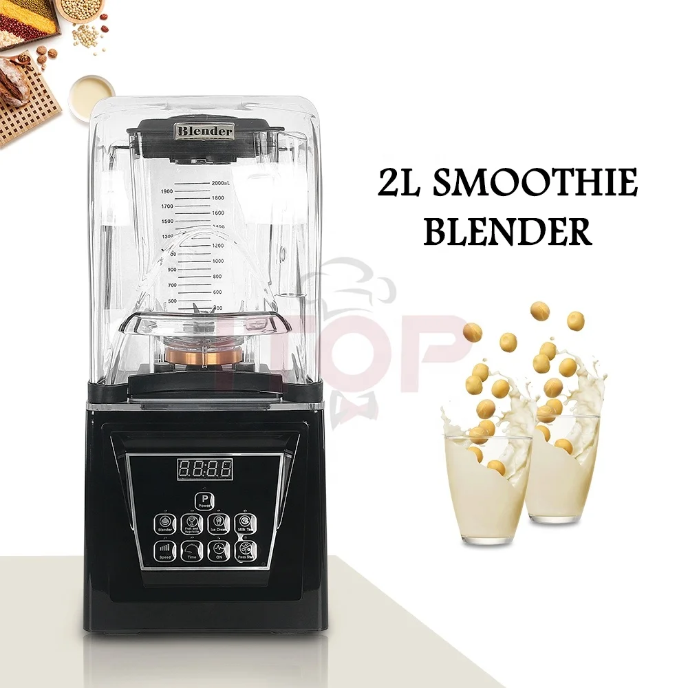 Wholesale Heavy Duty Fruit Blender commercial blender with sound cover  Professional ice crushing blender From m.