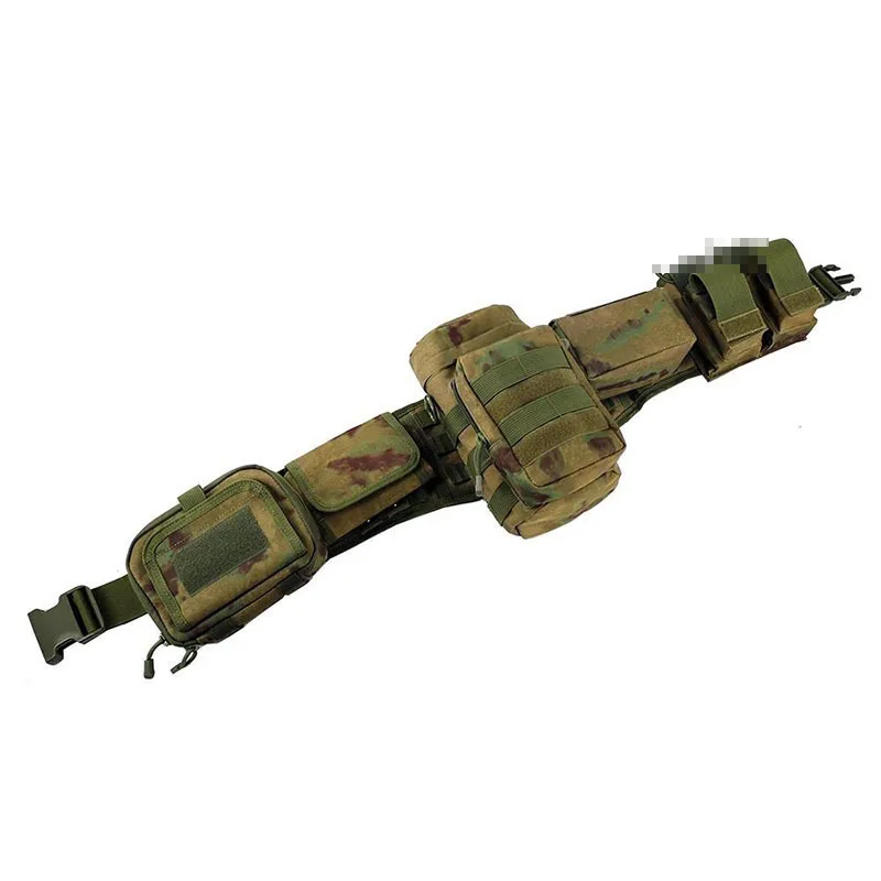 Adjustable Detachable Camouflage Tactical Waist Wrap Set Multi-functional Outdoor Combination Belt Accessory Package Set