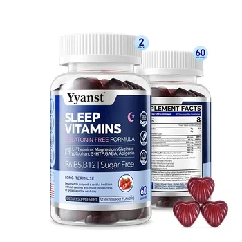 Private Label Sleep Vitamins Gummies Relax Mood & Muscles Improve Sleep Quality Balance Hormonal Function Boost Immunity