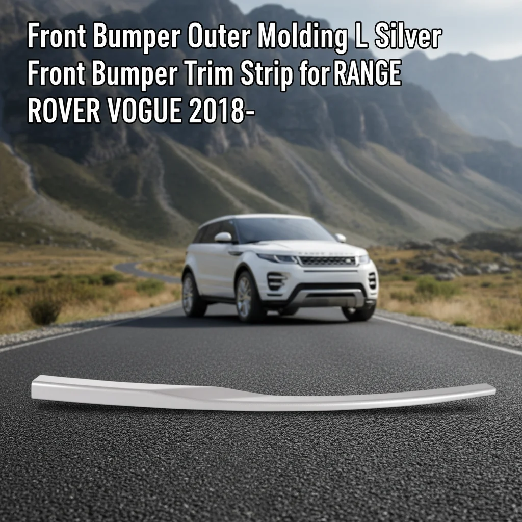 LR098544-B OEM Original Outer Molding L Sliver Front Bumper Trim Strip Front Bumper Moulding Strip for RANGE ROVER VOGUE 2018-