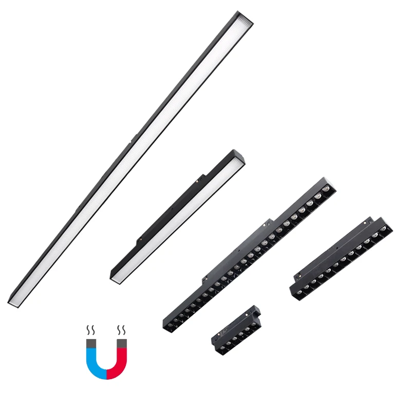 Высококачественный линейный светодиодный Трековый светильник 48 В, встраиваемая подвесная Магнитная трековая система освещения