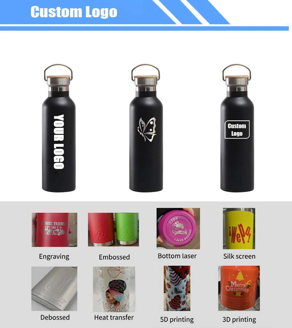 Custom Logo Metal Sport Water Bottle - Insulated & Durable