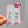 Lolita pink-blue fishtail ear clips