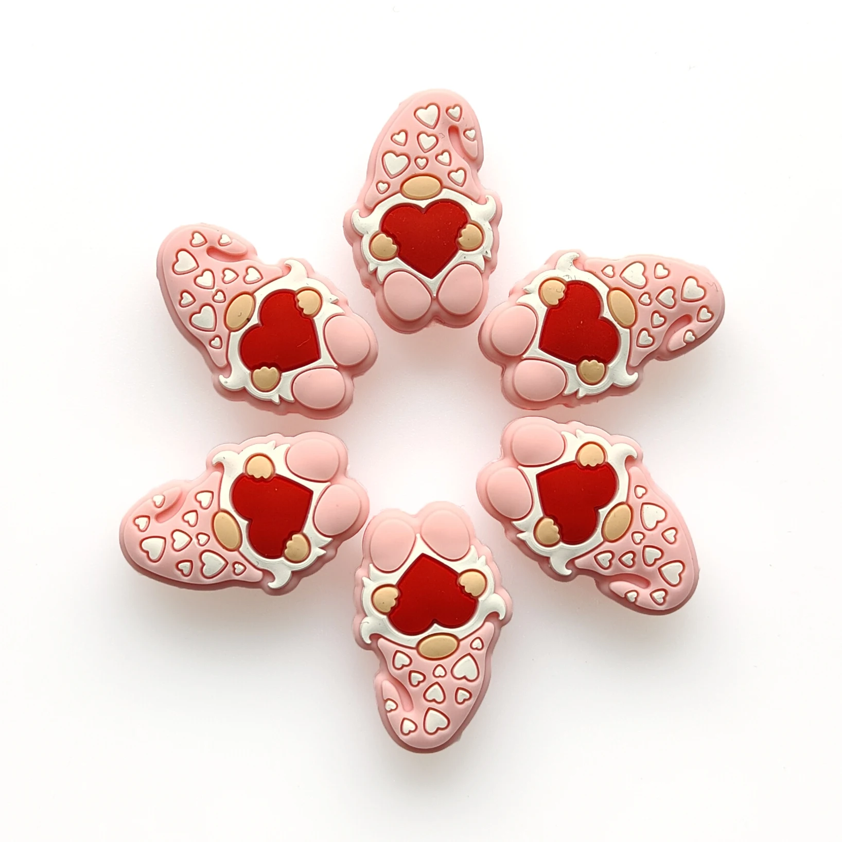 Valentine Gnome Silicone Focal Bead Accessory