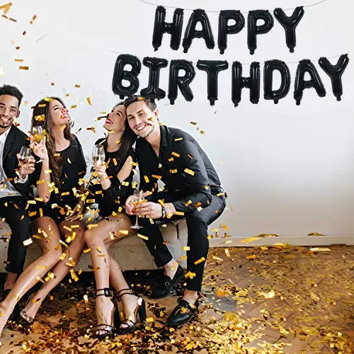 Happy Birthday Balloons Banner Bunting Self Inflating Decoration Letters Balloon - Foto 4