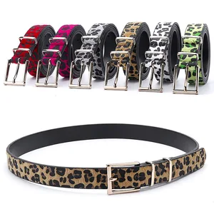 Waist Belt for Women Creative Leopard Fur Belt for Jeans New European and American Style Women's Leather Belt