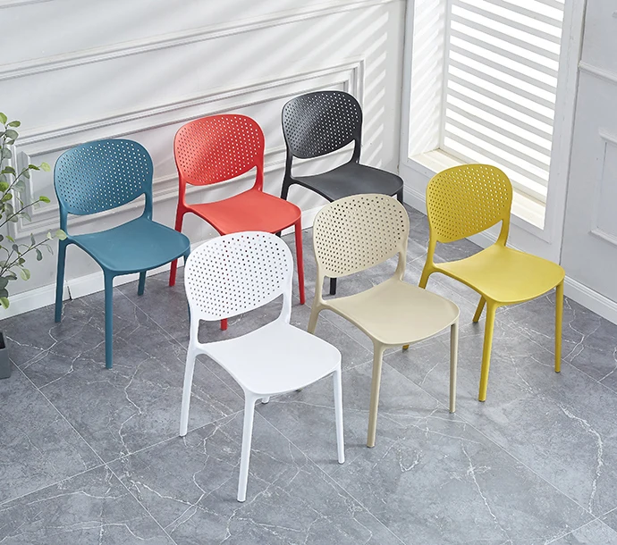 Multifunction Low Price Comfortable Kitchen Furniture Chairs Stackable PP  Plastic Dining Room Chairs