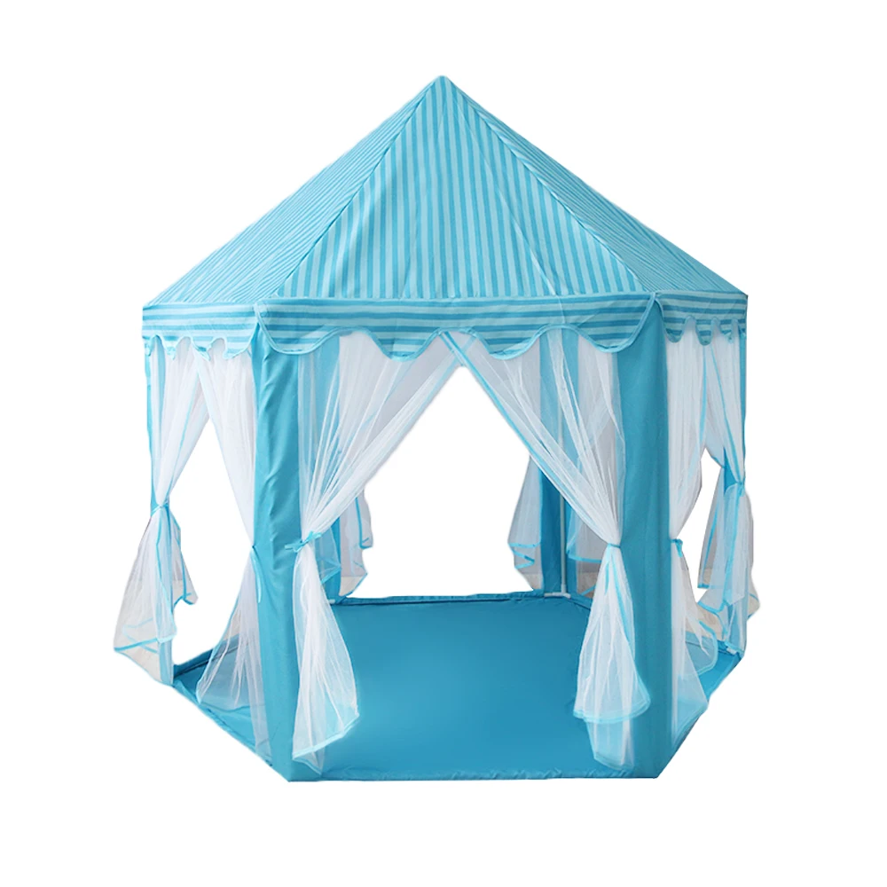 Maibeibi Indoor Tent Large Space Castle Baby Hexagon Pink Princess Play House for