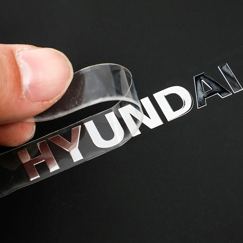 Custom Transferable logo Sticker  Gold Adhesive Metal Transfer Stickers Waterproof 3D Embossed Logo  Metallic UV DTF Sticker details