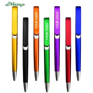 High Quality Press Ballpoint Pen Multicolored Body Color Custom Logo Hot Sale Wholesale Custom logo Plastic Pen