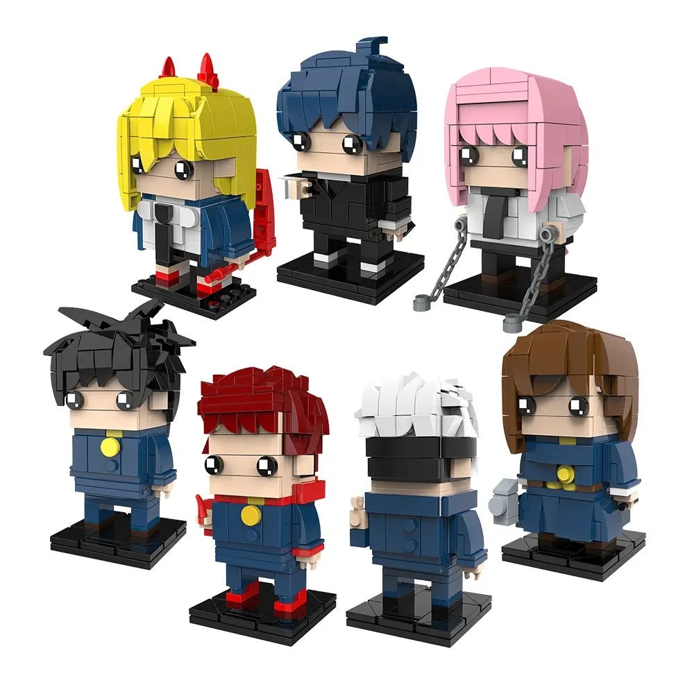 Anime Brick Heads Moc Building Blocks Set Head Brick Collect BrickHeadz Educational Toys For Kids Minifigs Cartoon Figure Block