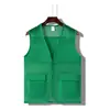 Fishing net double pockets dark green