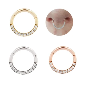 Xinfocus Nose Hoop Ring Stainless Steel  Septum Jewelry Nose Piercing Nostril Hoop Septum Fashion Body Jewelry for Women Men