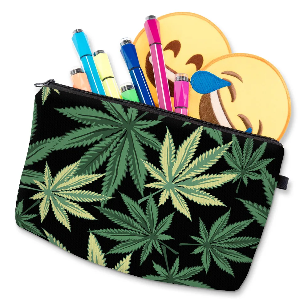 Polyester Hand Pouch New Creative Cool Hip Hop Plant Green Leaf Print Cosmetic Organizer Toiletry Makeup Bag Buy Weed Cosmetic Bag Weed Makeup Bag Leaf Cosmetic Bag Product On Alibaba Com