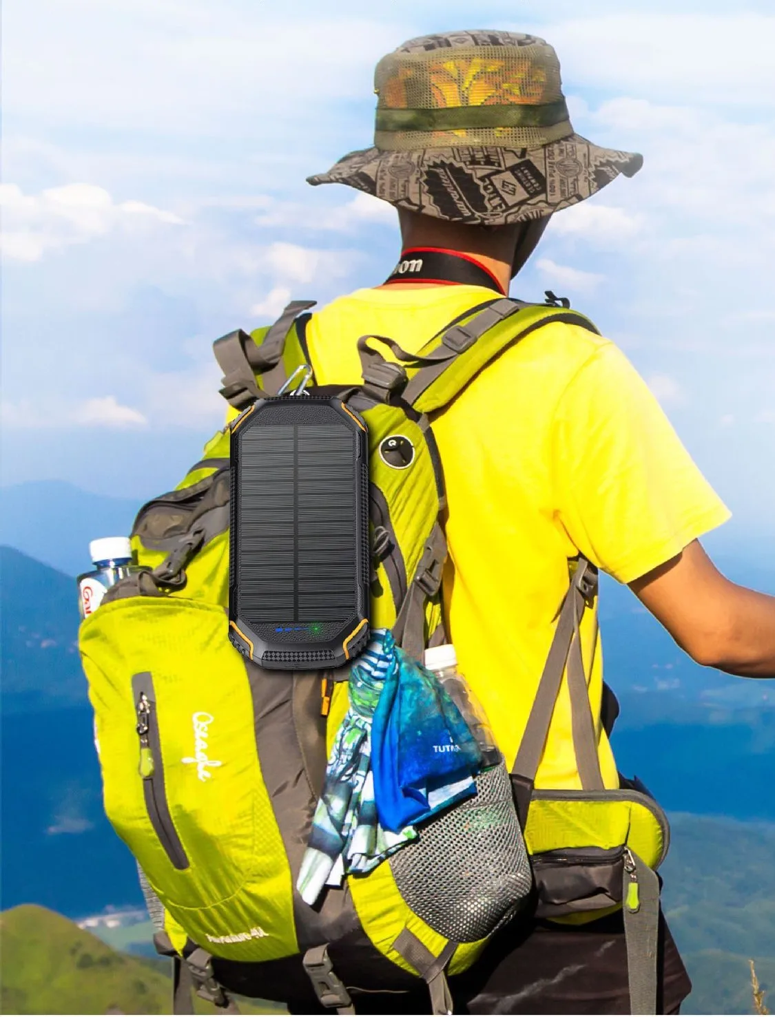 30000mah Illumination Camping Solar Power Bank Waterproof Charger