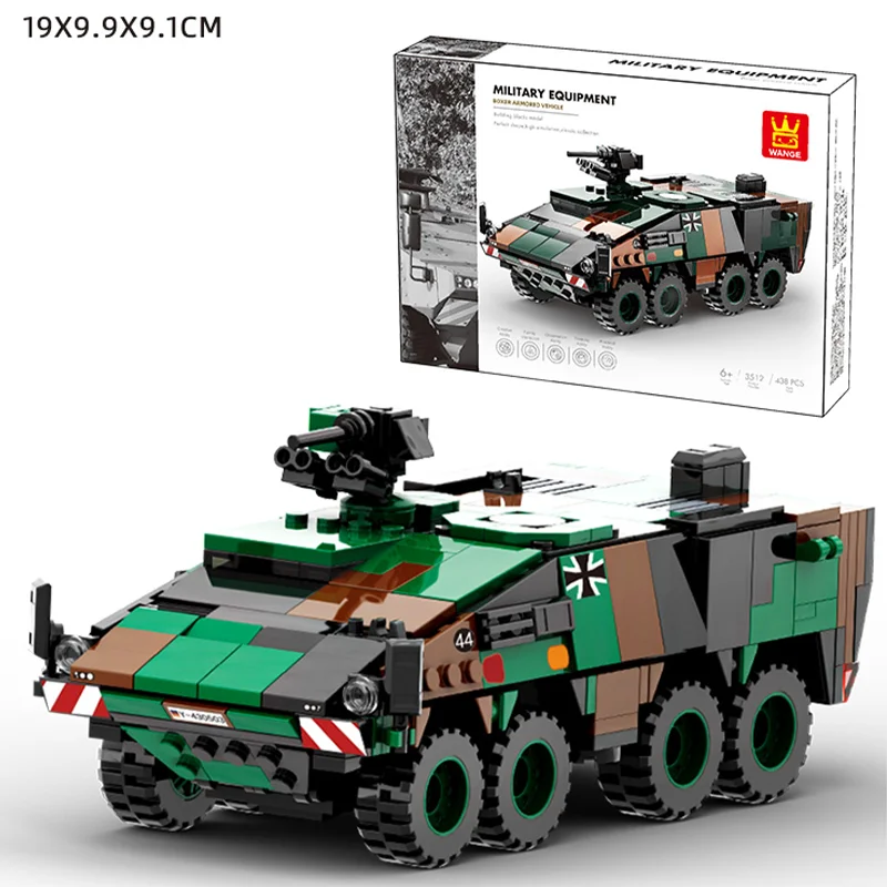 Wange Plastic Army Boxer Armored Vehicle Military Toy Brick Building ...