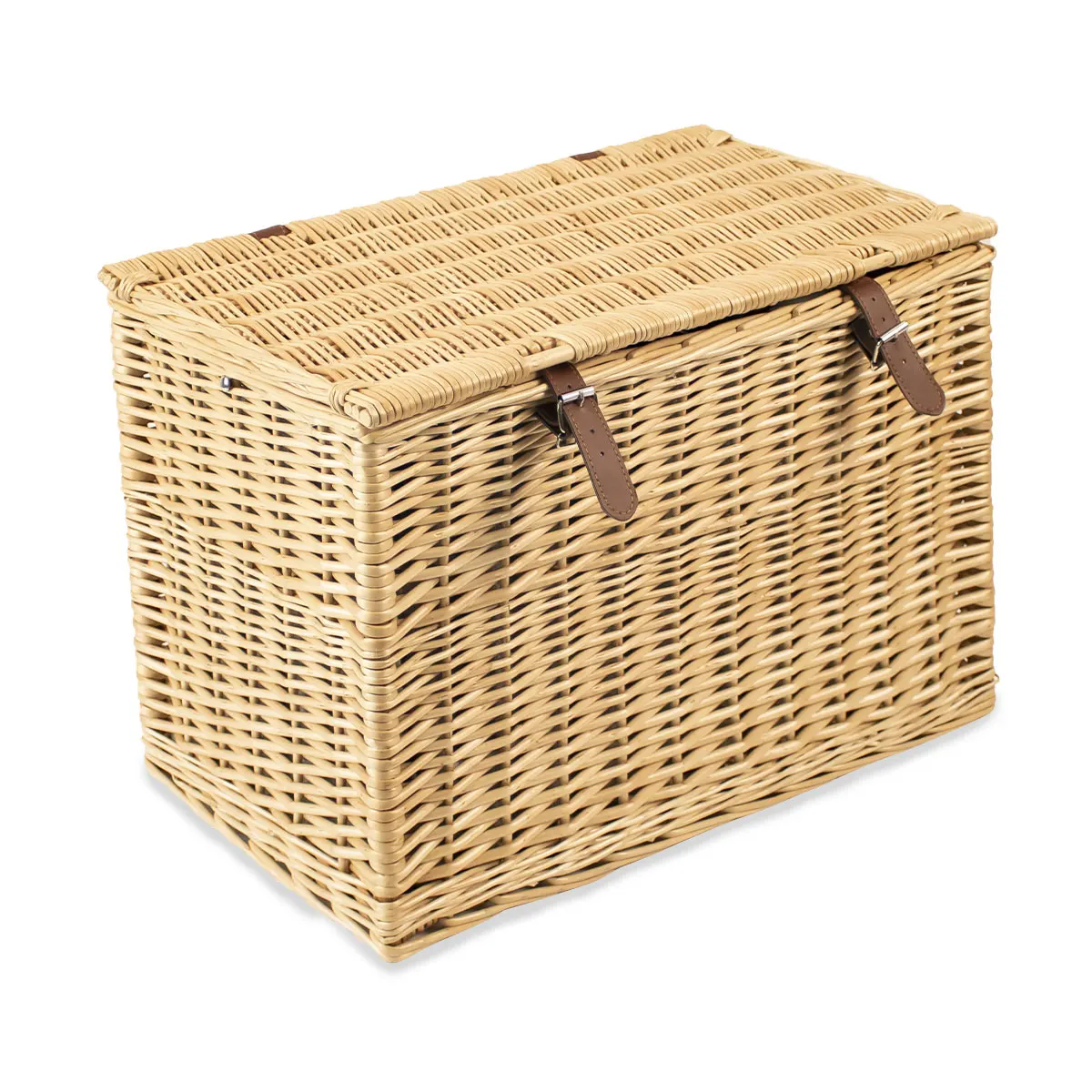 Custom Wicker Handwoven Outdoor Travel Essentials Picnic Set For 4