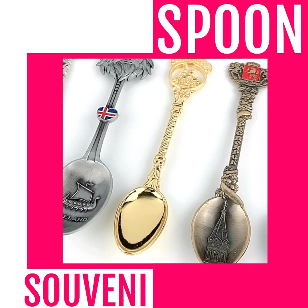 Custom Own Logo Vintage Antique Pewter Decor Spoon Metal Souvenir Spoon
