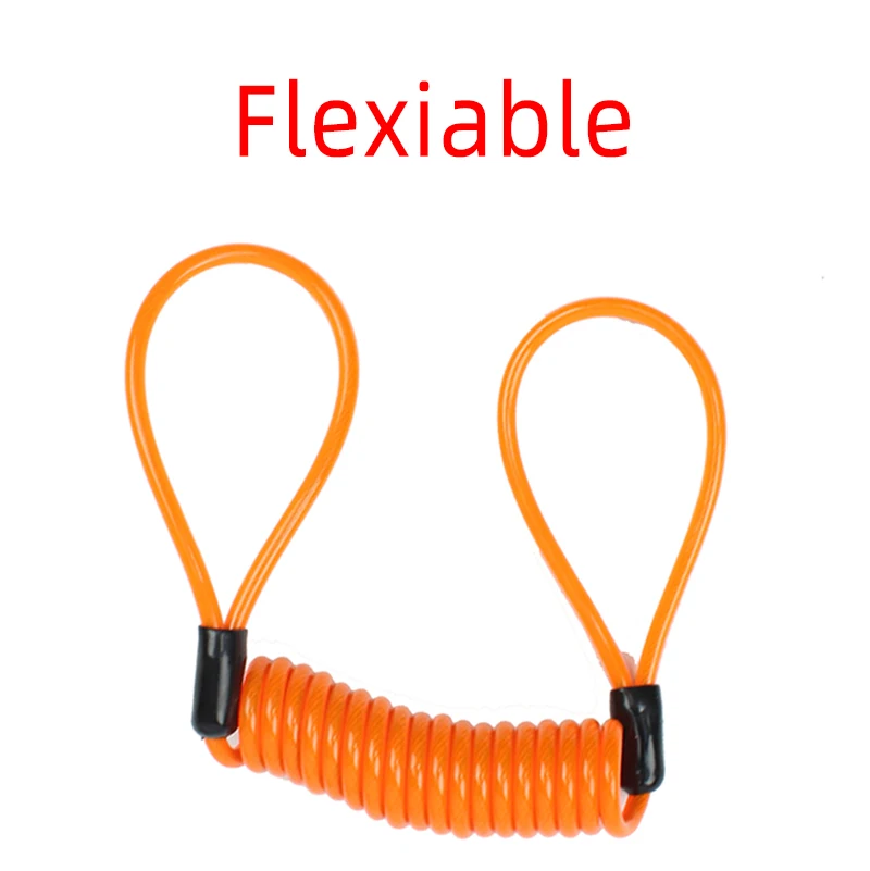 Alarm Disc Lock Safety Alarm Warning Spring Coil Wire  Reminder Rope Brake Carry Pouch for Bike Motorbike Scooter Anti Theft